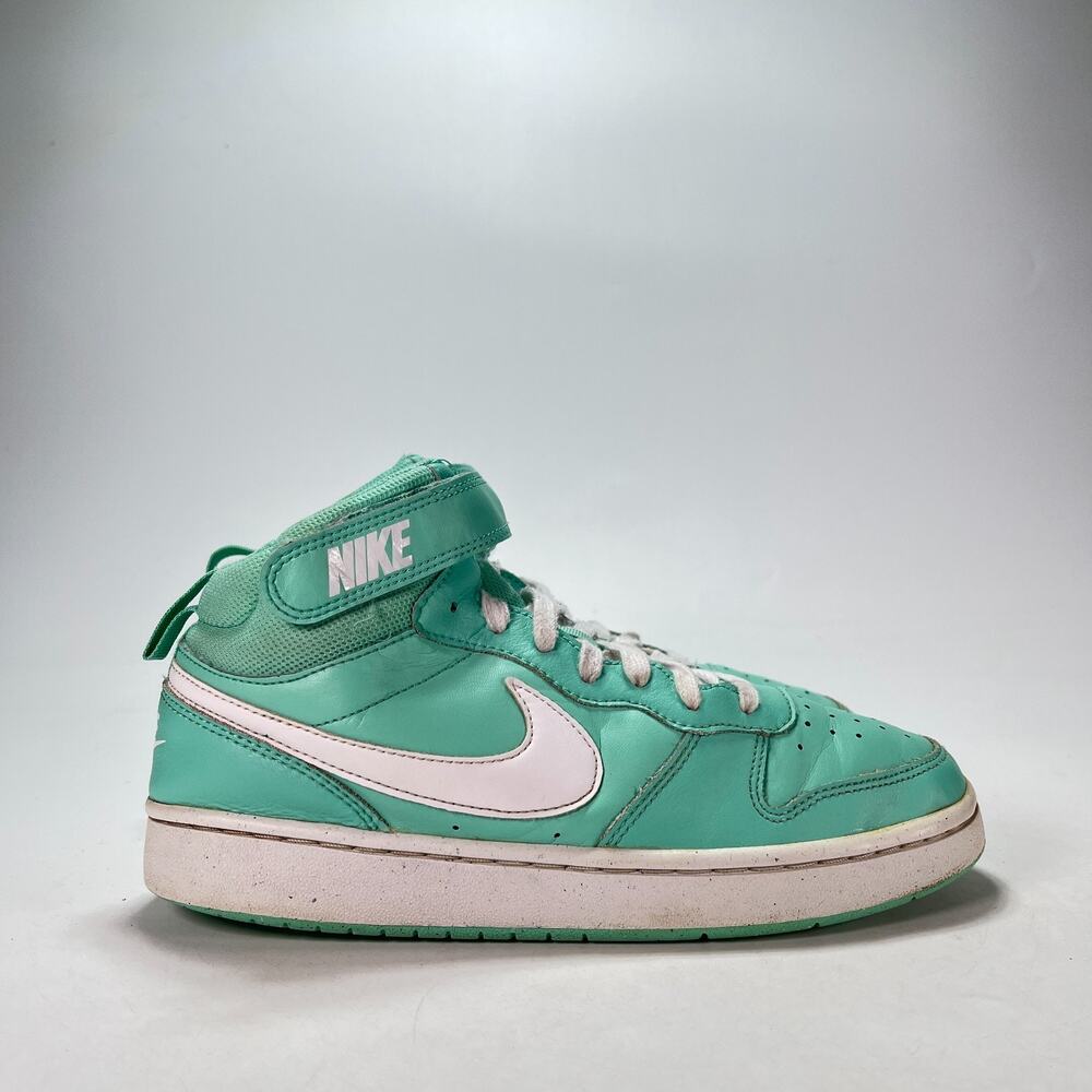 Nike Court Borough Mid 2 Emerald Rise White Casual Shoes CD7782-300 Youth Sz 7Y
